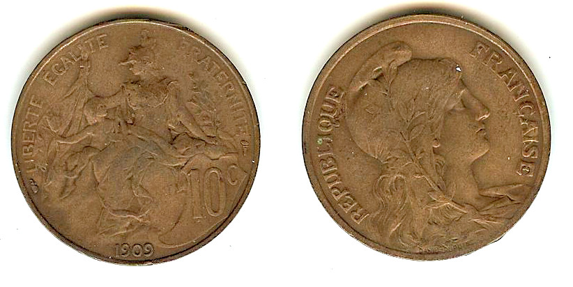 10 Centimes Dupuis 1909 gVF